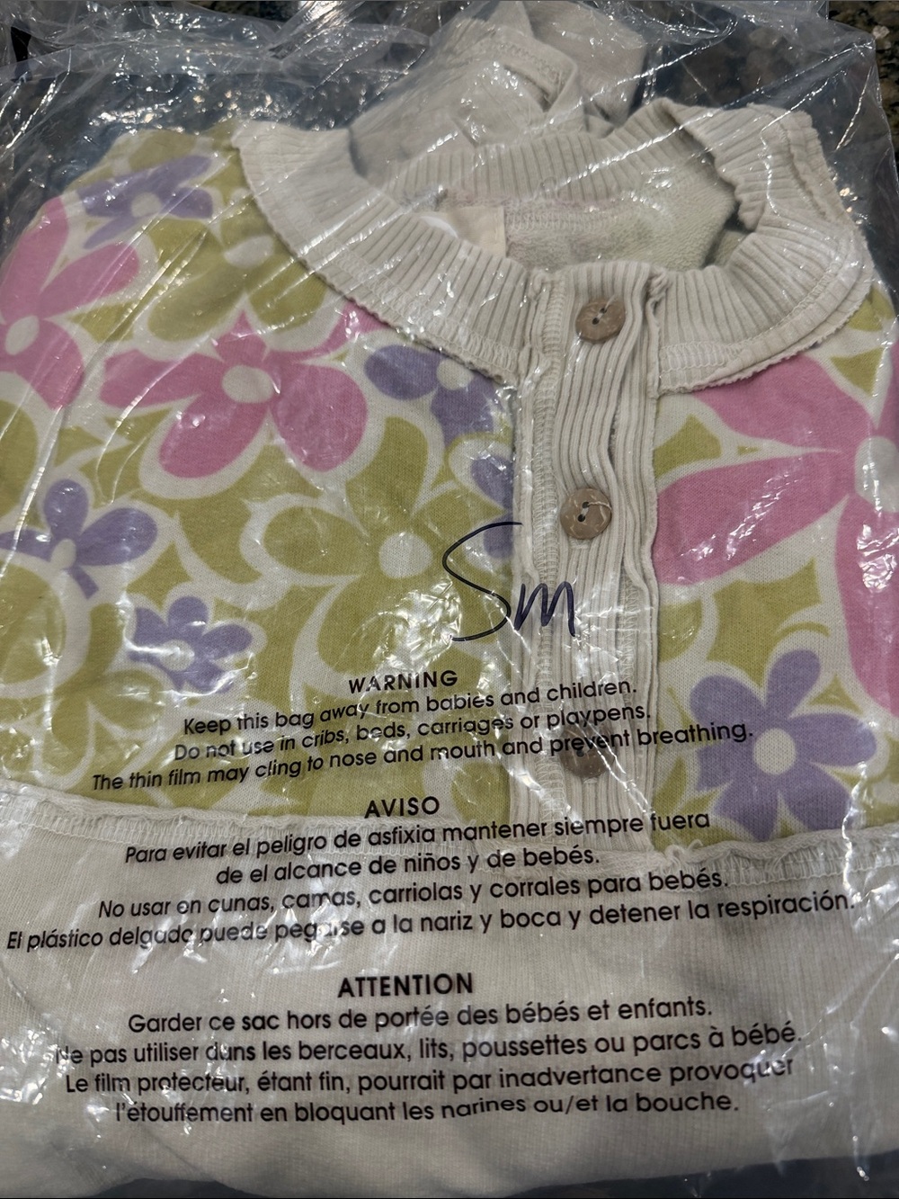 J Her oversized  floral detail top sz S NWOT